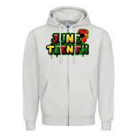 Dove Grey juneteenth Zipper Hoodie - FaDigitalArtStudio