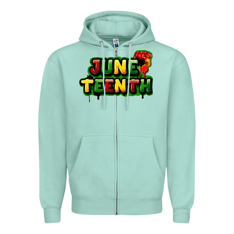 Juneteenth Zipper Hoodie by FaDigitalArtStudio | Teevron