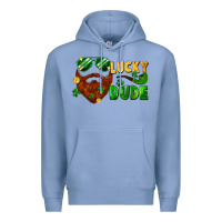 Colony Blue lucky dude saint patricks bearded man Premium Hoodie - FaDigitalArtStudio