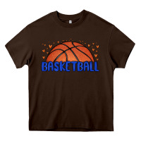 Chocolate Brown basketball Heavy Core Tee - MaliasSmallBusiness