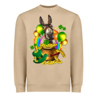 Mushroom St. Patrick's Donkey with balloon Heavyweight Sweatshirt - HowdyJamesFarm