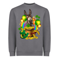 Storm St. Patrick's Donkey with balloon Heavyweight Sweatshirt - HowdyJamesFarm