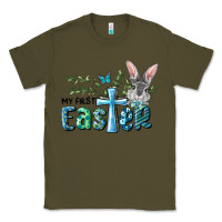 Army Green My First Easter Bunny Boy Classic Tee - RanaPortraitStore