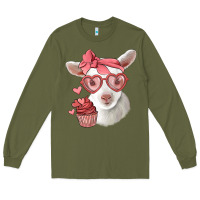 Army Green cute baby lamb valentines day Long Sleeve Tee - Jasminsmagicworld