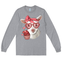 Heather Grey cute baby lamb valentines day Long Sleeve Tee - Jasminsmagicworld