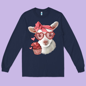 Cute Baby Lamb Valentines Day Long Sleeve Tee Designed By Jasminsmagicworld