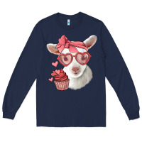 Navy cute baby lamb valentines day Long Sleeve Tee - Jasminsmagicworld