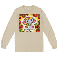 Mushroom sweet summer cute elephant Long Sleeve Tee - TumblerDesignByShophia