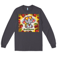 Smoke sweet summer cute elephant Long Sleeve Tee - TumblerDesignByShophia