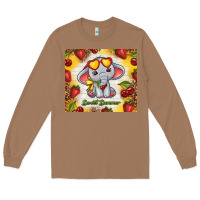 Toasted Coconut sweet summer cute elephant Long Sleeve Tee - TumblerDesignByShophia