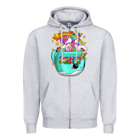 Heather Grey LGBTQ Unicorn And Narwhal Mug Zipper Hoodie - BundleAndBundleShop