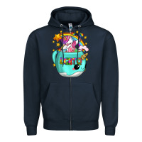 Navy LGBTQ Unicorn And Narwhal Mug Zipper Hoodie - BundleAndBundleShop