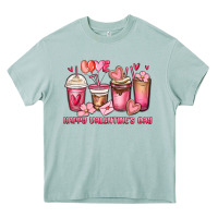 Arona happy valentine's day coffee cups Heavy Core Tee - MaliasSmallBusiness