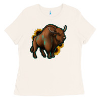 Bone Western  Bison Ladies Tee - Jasminsmagicworld