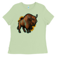 Matcha Western  Bison Ladies Tee - Jasminsmagicworld