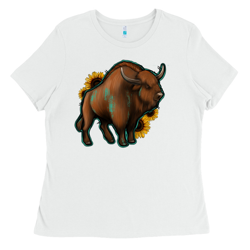 Western  Bison Ladies Tee by Jasminsmagicworld | Teevron