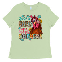 Matcha just a girl who loves chickens Ladies Tee - NancyCooperArtShop