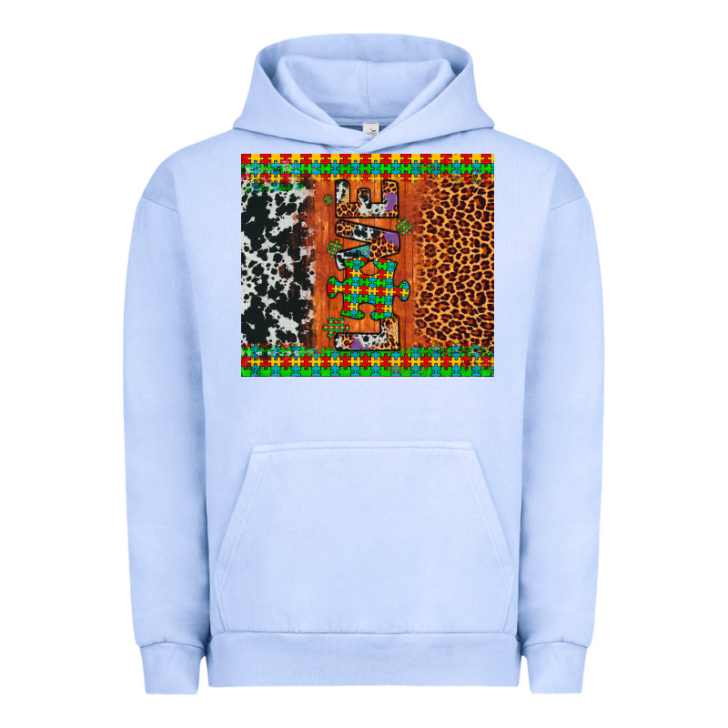 Love Autism Awareness Leopard Cowhide Urban Hoodie by Artiststas | Teevron