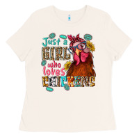 Bone just a girl who loves chickens Ladies Tee - NancyCooperArtShop