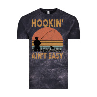 Cloud Black Hookin Ain t Easy Fishing Vintage Tee - Bettercallsaul