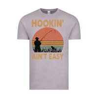 Hookin Ain T Easy Fishing Vintage Tee | Teevron