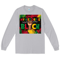 Moon Dust my history is black Long Sleeve Tee - TumblerDesignByShophia