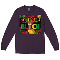 Plum my history is black Long Sleeve Tee - TumblerDesignByShophia