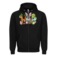 Black hop easter day Zipper Hoodie - FaDigitalArtStudio