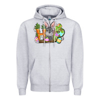 Heather Grey hop easter day Zipper Hoodie - FaDigitalArtStudio