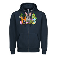 Navy hop easter day Zipper Hoodie - FaDigitalArtStudio