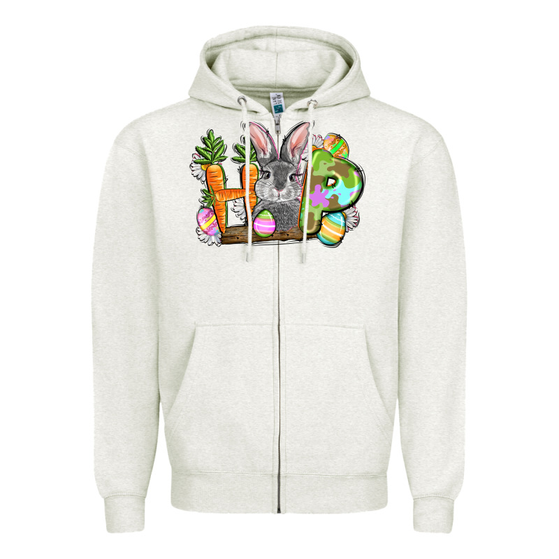 Hop Easter Day Zipper Hoodie by FaDigitalArtStudio | Teevron
