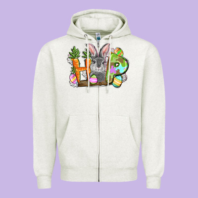Hop Easter Day Zipper Hoodie Designed By Fadigitalartstudio