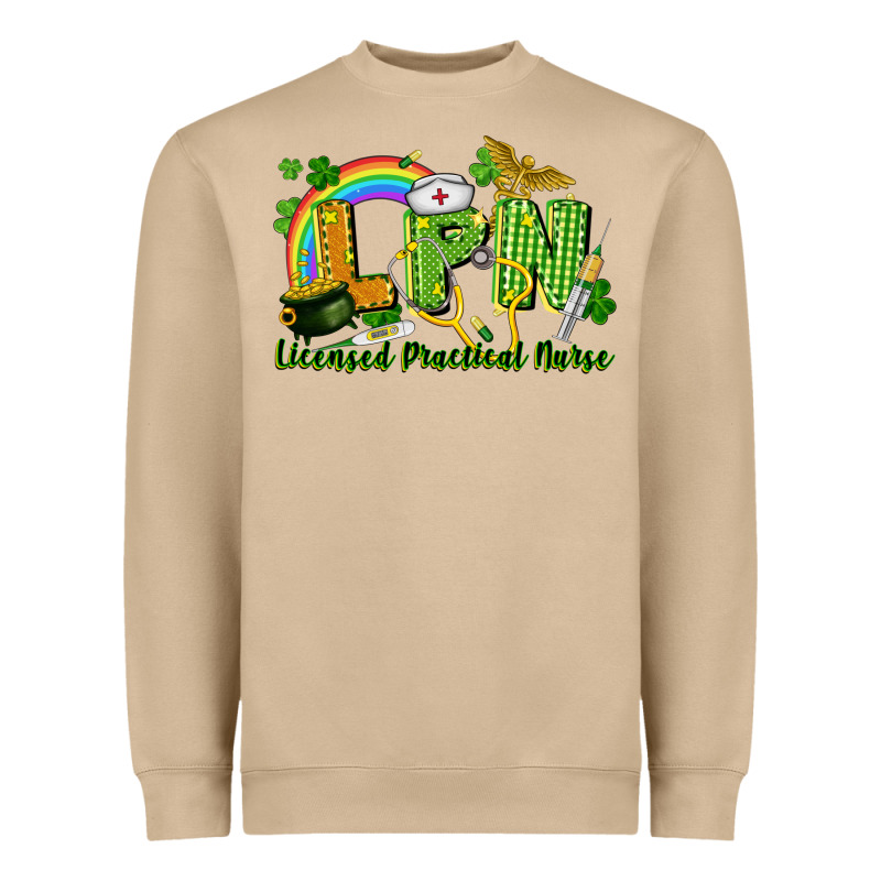 Lpn Licensed Practical Nurse St. Patrick's Day Heavyweight Sweatshirt by CowGirlArtShop | Teevron