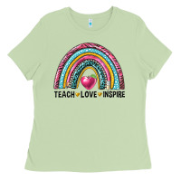 Matcha rainbow teach love inspire Ladies Tee - NancyCooperArtShop