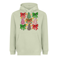 Matcha Christmas Cake Bow Heavyweight Hoodie - CowhideDigitalArt