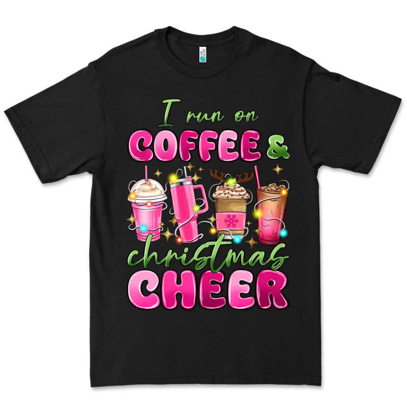 I Run On Coffee And Christmas Cheer Premium Tee by MaliasSmallBusiness | Teevron