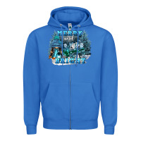 True Royal merry and bright Zipper Hoodie - FaDigitalArtStudio