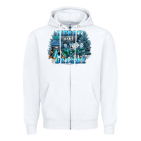 White merry and bright Zipper Hoodie - FaDigitalArtStudio
