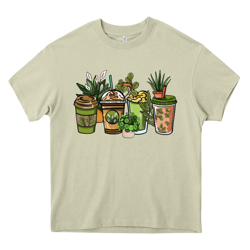 Plant Lover Coffee Cups Heavy Core Tee by NancyCooperArtShop | Teevron