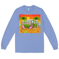 Colony Blue summer caravan Long Sleeve Tee - TumblerDesignByShophia