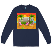 Navy summer caravan Long Sleeve Tee - TumblerDesignByShophia