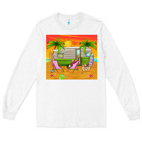 White summer caravan Long Sleeve Tee - TumblerDesignByShophia