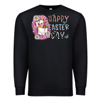 Black happy easter day Premium Sweatshirt - CowhideDigitalArt