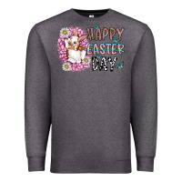 Charcoal Heather happy easter day Premium Sweatshirt - CowhideDigitalArt