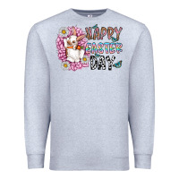 Heather Grey happy easter day Premium Sweatshirt - CowhideDigitalArt