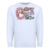 White happy easter day Premium Sweatshirt - CowhideDigitalArt