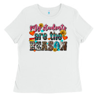 White my students are the reason Ladies Tee - NancyCooperArtShop
