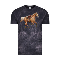 Cloud Black horse body Vintage Tee - RanaPortraitStore