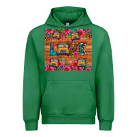 Emerald love school bus leopard Urban Hoodie - Artiststas
