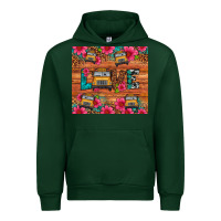 Foreset Green love school bus leopard Urban Hoodie - Artiststas